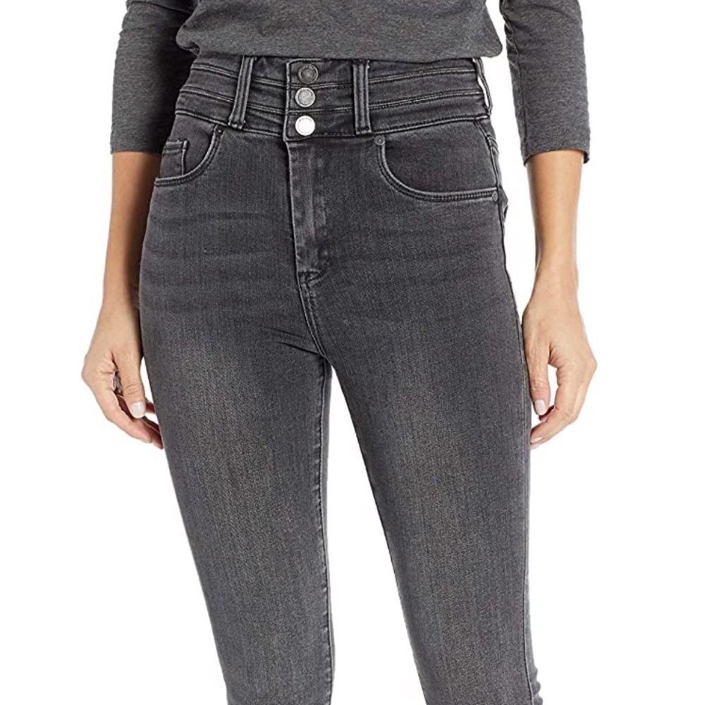 BlankNYC Dark Grey High-Rise Skinny Jeans